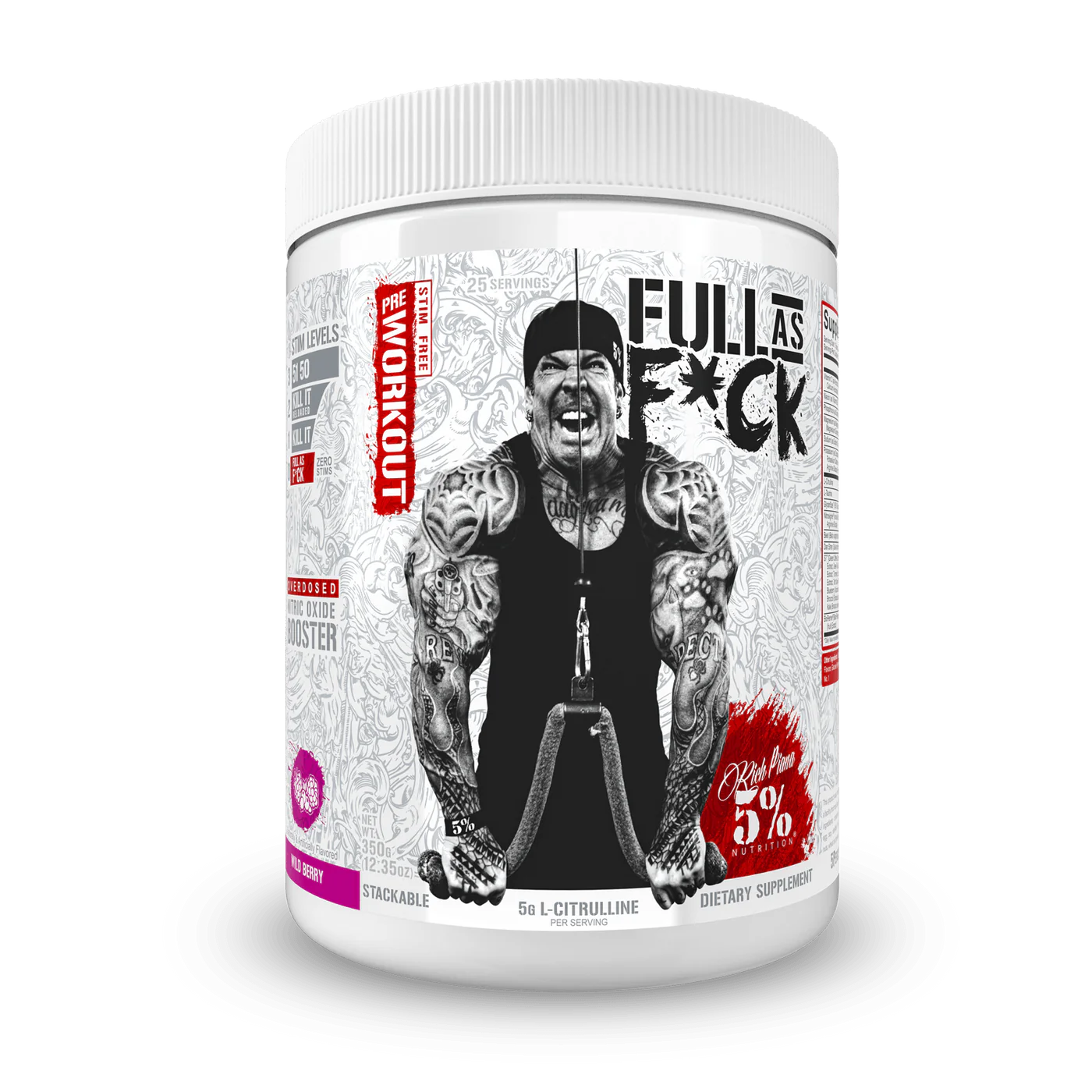Full As F*ck (Nitric Oxide Booster & Non-Stim Pre-Workout) - 5% Nutrition - ATX Supplements & Nutrition